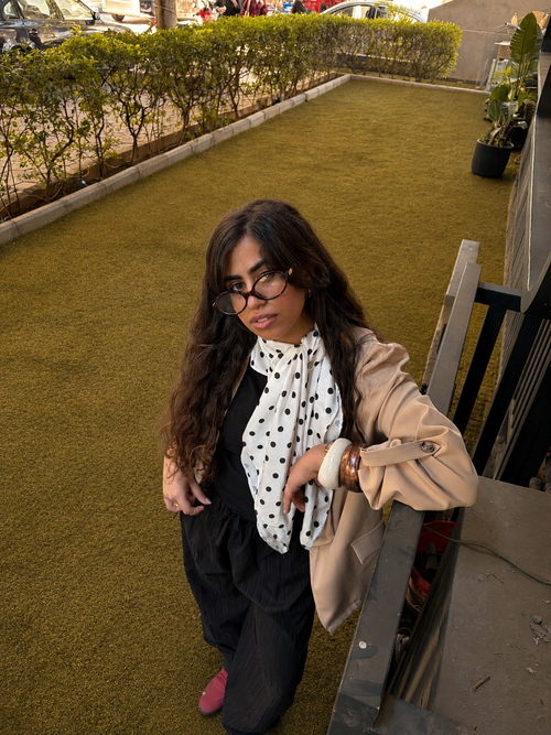 polka satin scarf