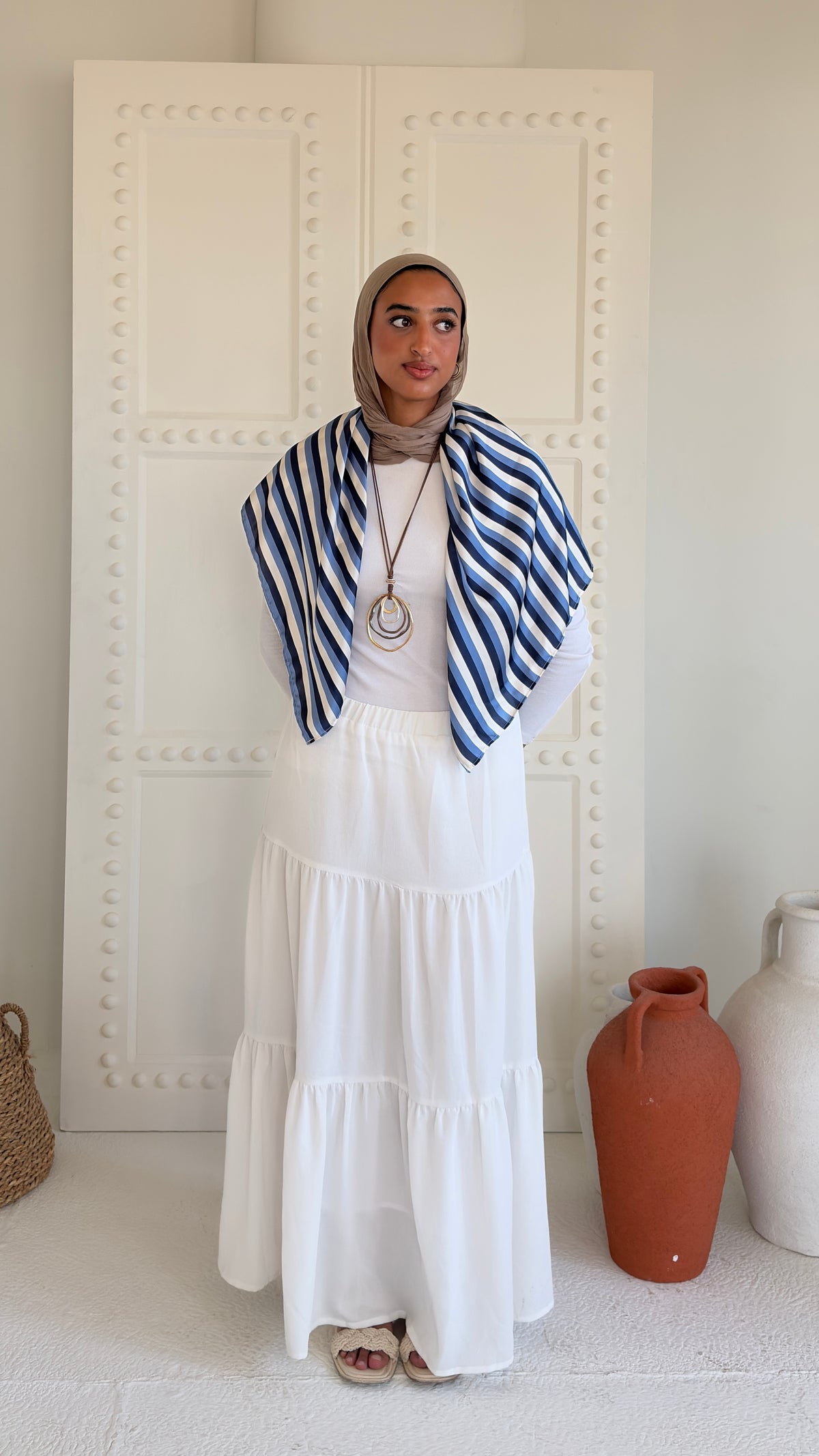 Santorini stripes scarf