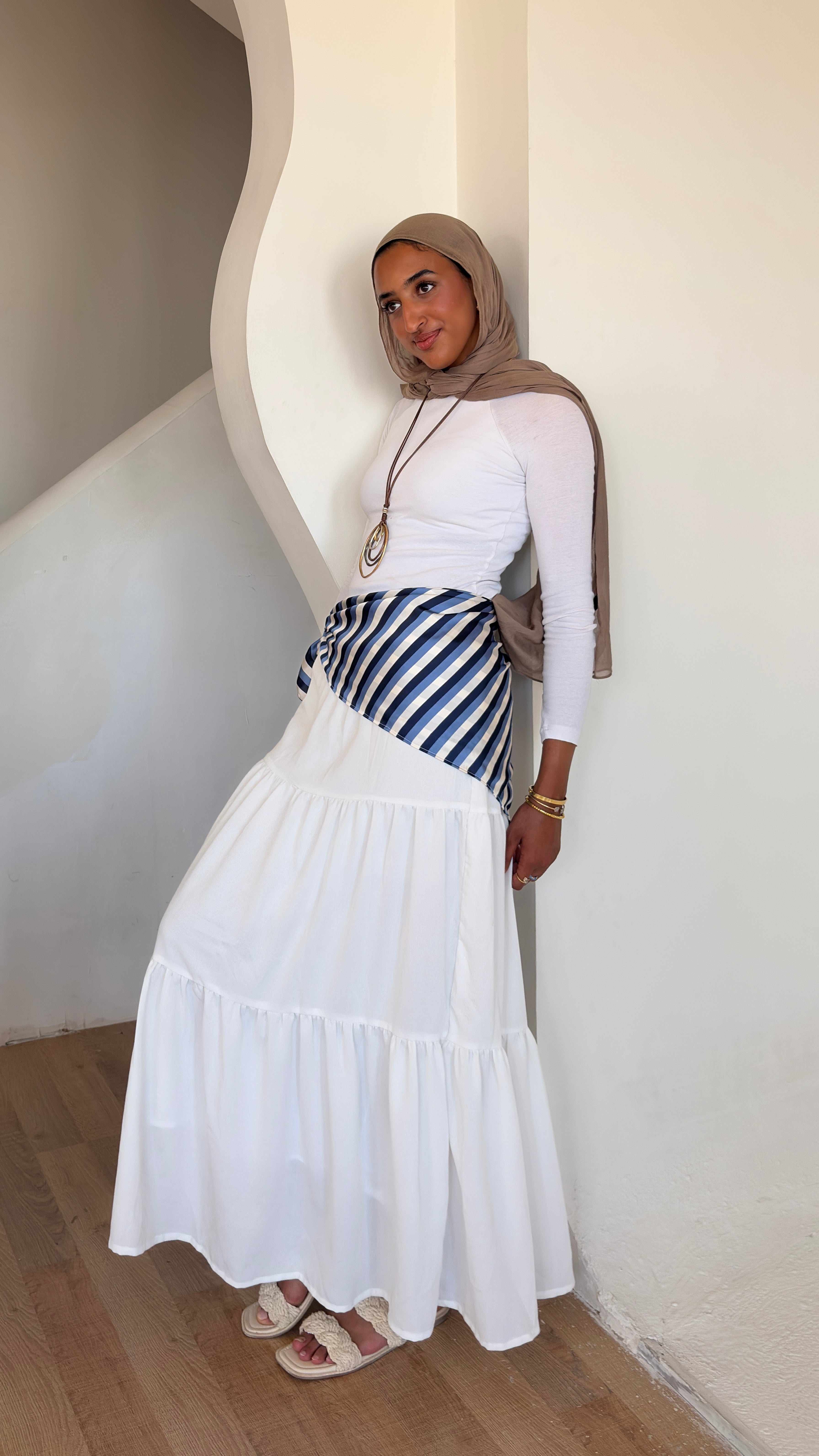 Santorini stripes scarf