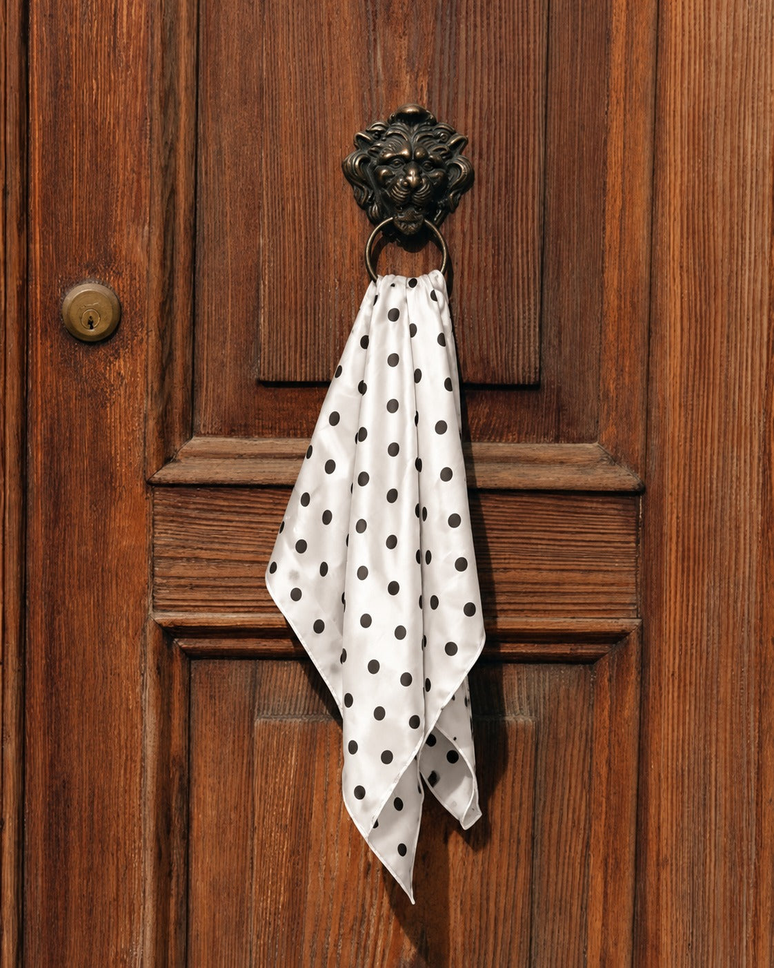 polka satin scarf