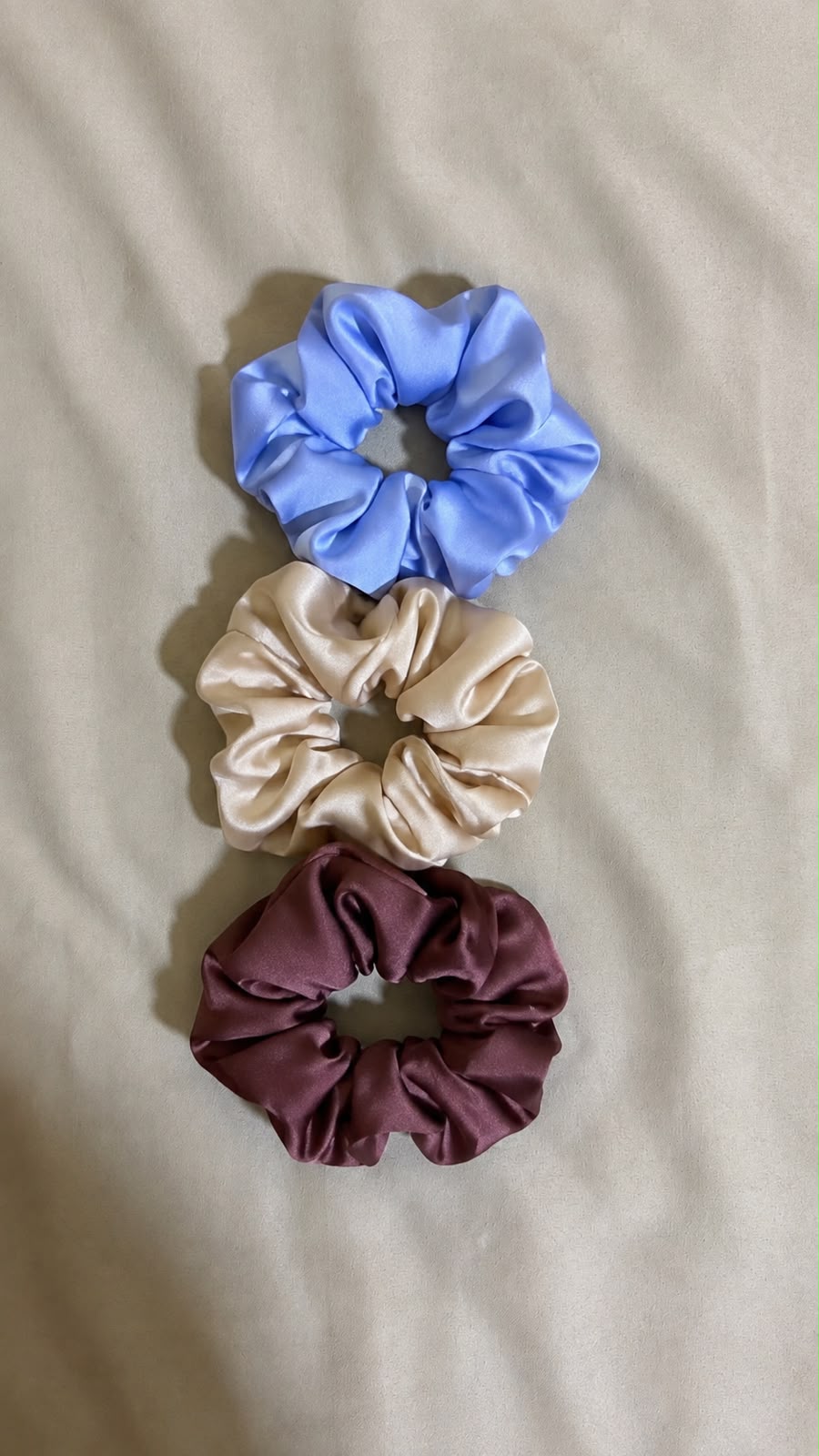 classic satin scrunchies bundle of 3